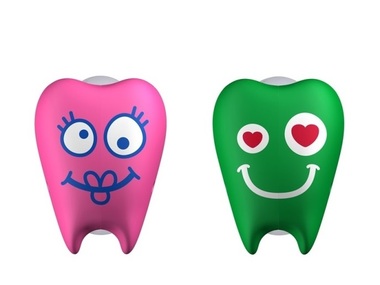 Flipper higieniczne uchwyty/ochraniacze na szczoteczkę do zębów Toothfairy 2 szt. - Lover & Kisses