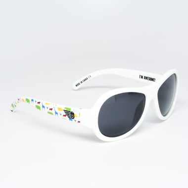 Okulary przeciwsłoneczne dla dzieci z polaryzacją Babiators - białe Safari
