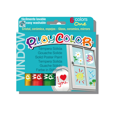 Farbki w sztyfcie WINDOW Playcolor Instant - 6 kolorów