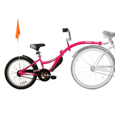 Jednokołowy rower dla dziecka Co-Pilot – przyczepka rowerowa WeeRide - różowy
