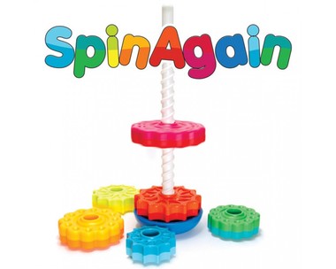 Zakręcona Wieża SpinAgain Piramida dla Malucha Fat Brain Toys