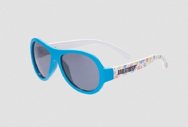Okulary przeciwsłoneczne dla dzieci z polaryzacją Babiators - niebieskie układ koła