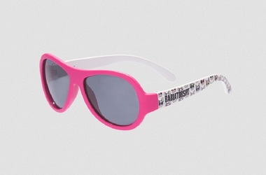 Okulary przeciwsłoneczne dla dzieci z polaryzacją Babiators - różowe szczenięca miłość