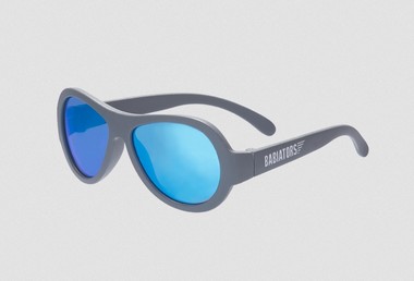 Okulary przeciwsłoneczne dla dzieci Babiators Premium - szare z niebieskimi szkłami