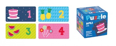 Puzzle dwuczęściowe Apli Kids - Liczby 3+