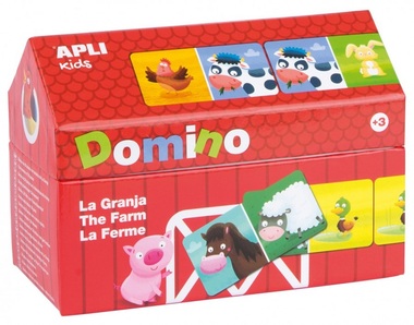 Domino w kartonowym domku Apli Kids - Farma