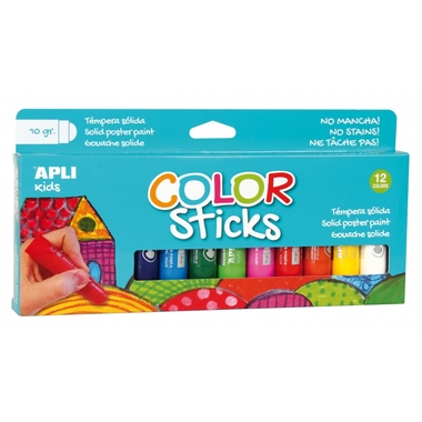Farby w kredce Apli Kids - 12 kolorów