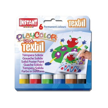 Farbki w sztyfcie TEXTIL Playcolor Instant do tkanin 6 kol. 